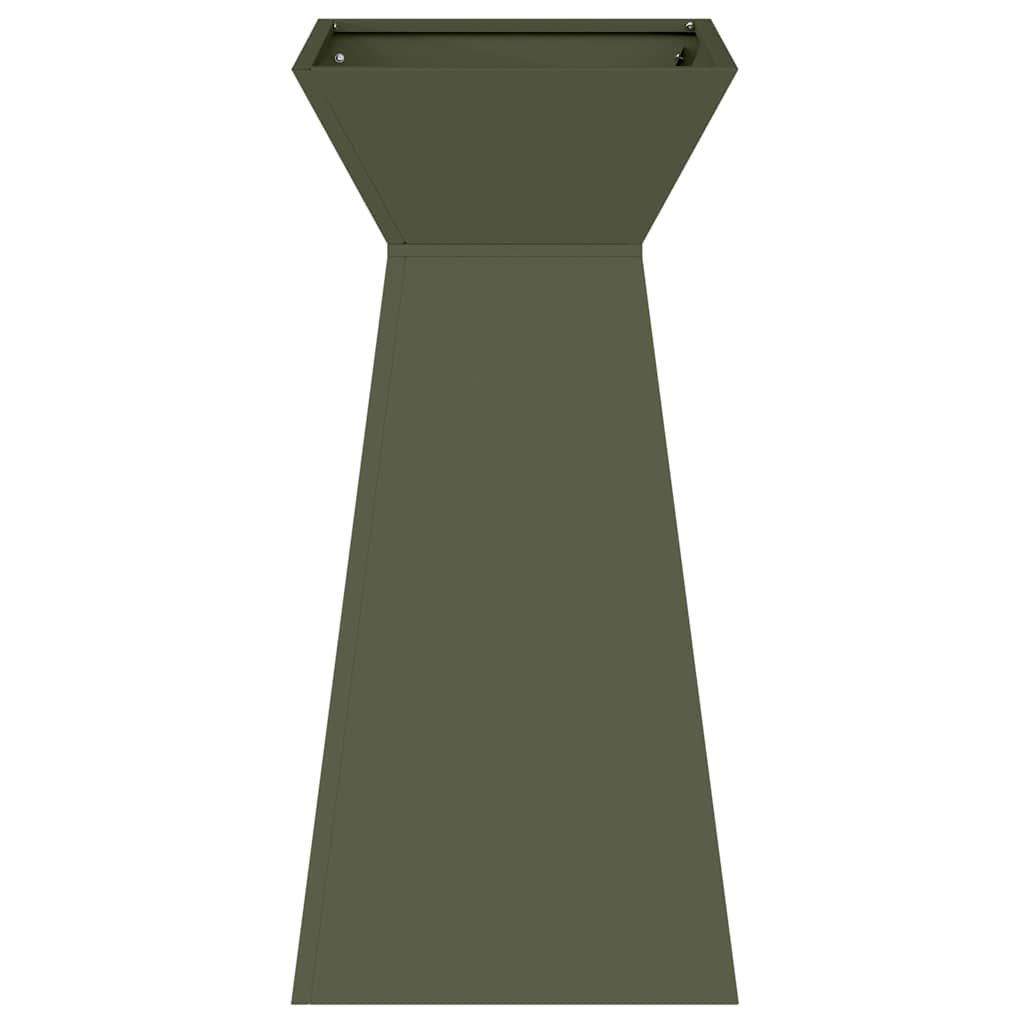 Vaso a Pilastro Oliva 35 x 35 x 73 cm Acciaio