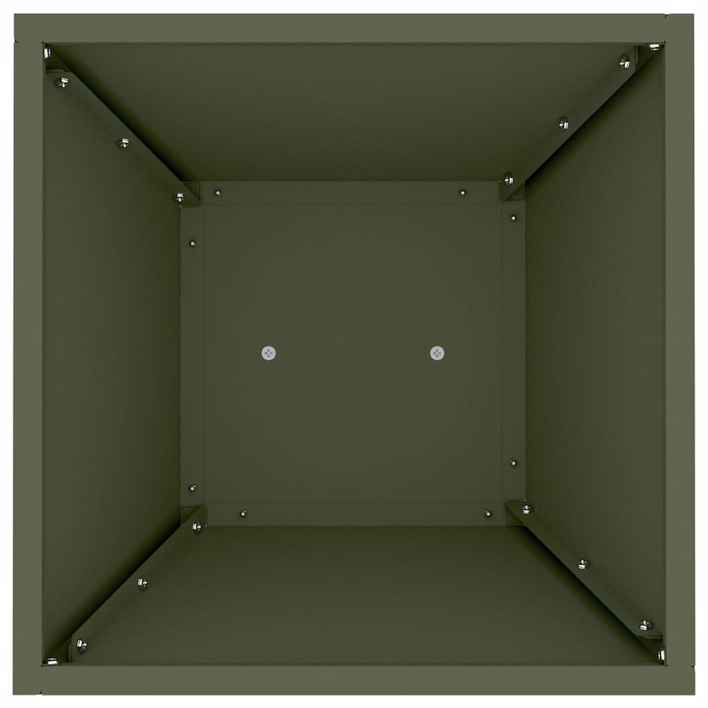 Vaso a Pilastro Oliva 35 x 35 x 73 cm Acciaio
