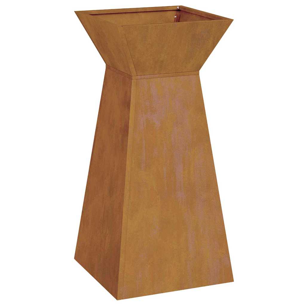 Vaso a Pilastro Argento 35 x 35 x 73 cm Acciaio