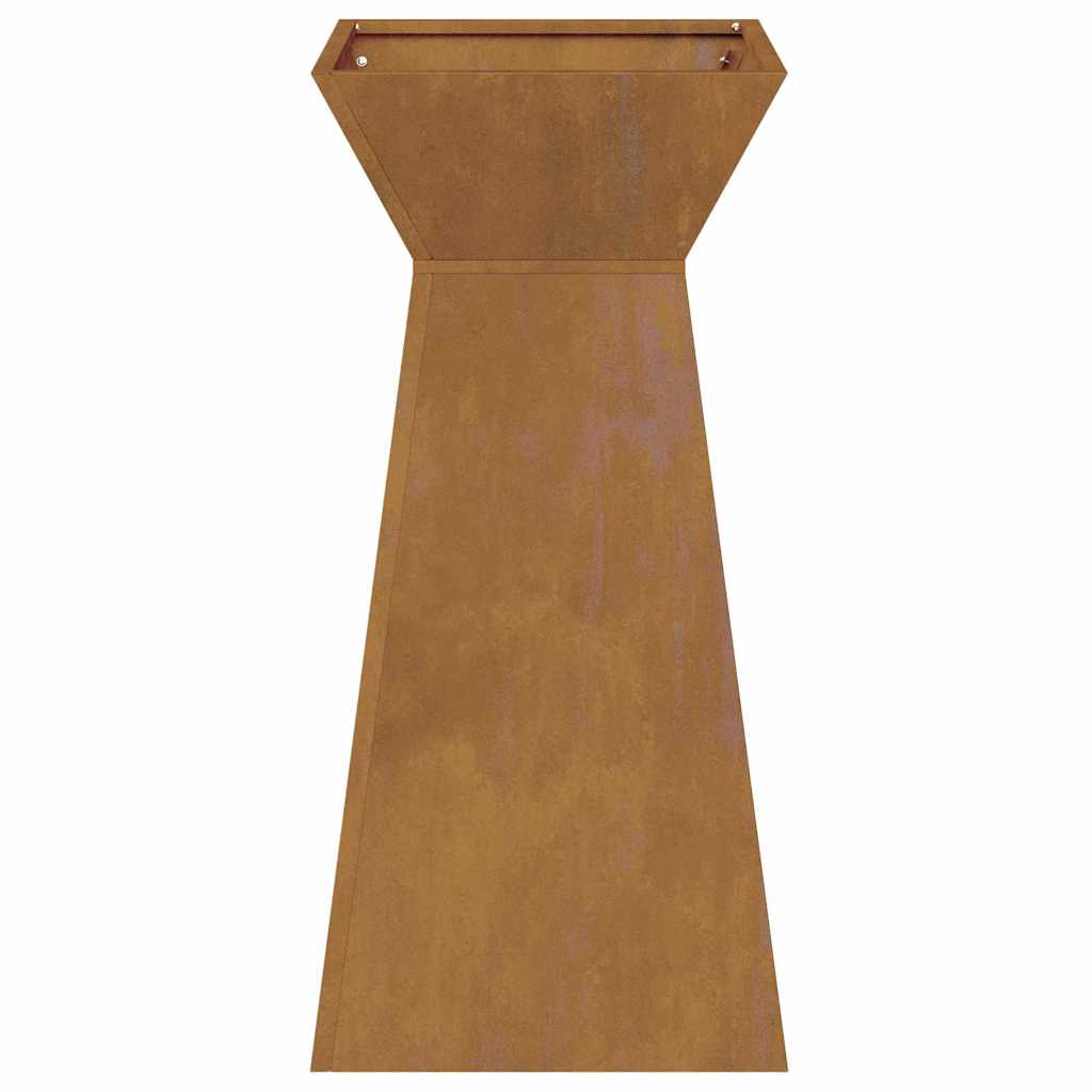 Vaso a Pilastro Argento 35 x 35 x 73 cm Acciaio