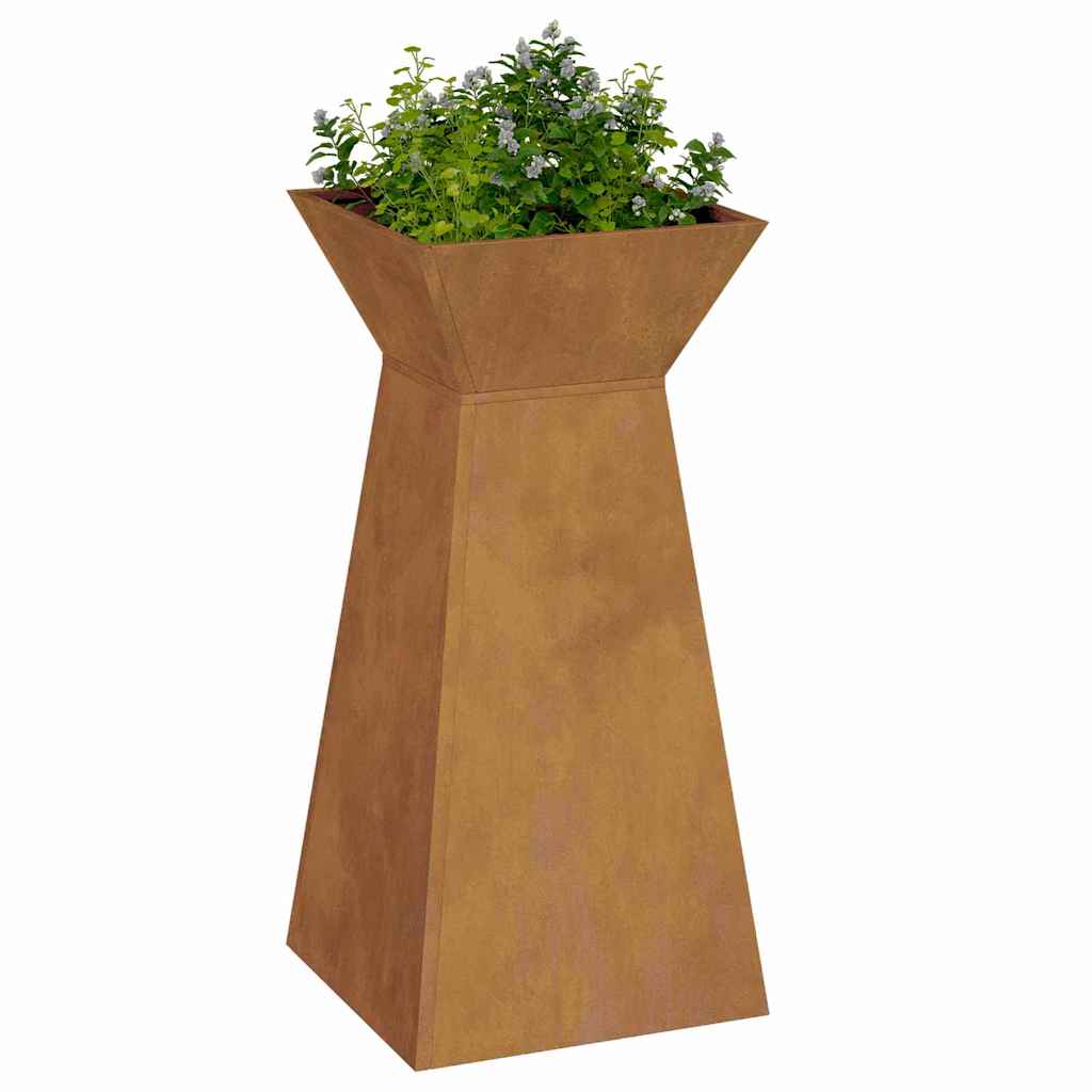 Vaso a Pilastro Argento 35 x 35 x 73 cm Acciaio