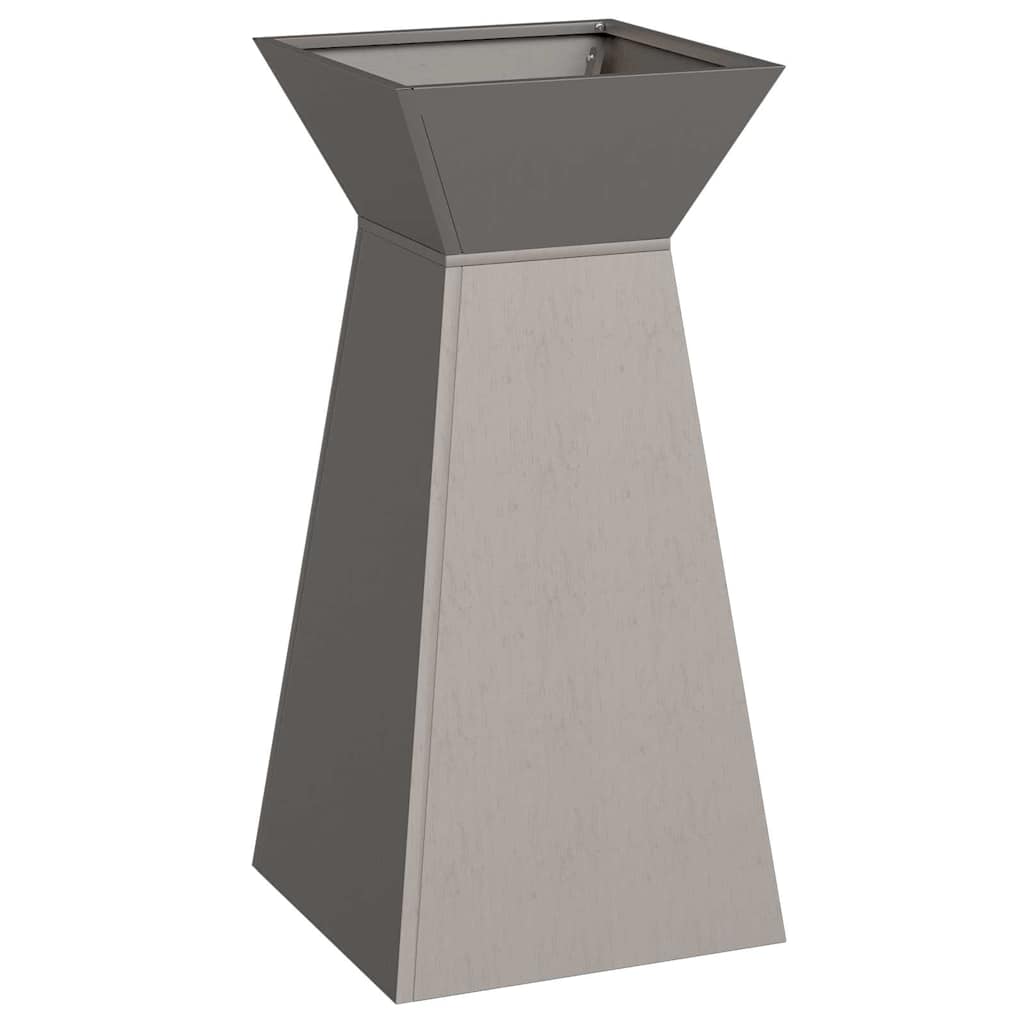 Vaso a Pilastro 2 pcs Argento 35 x 35 x 73 cm Acciaio