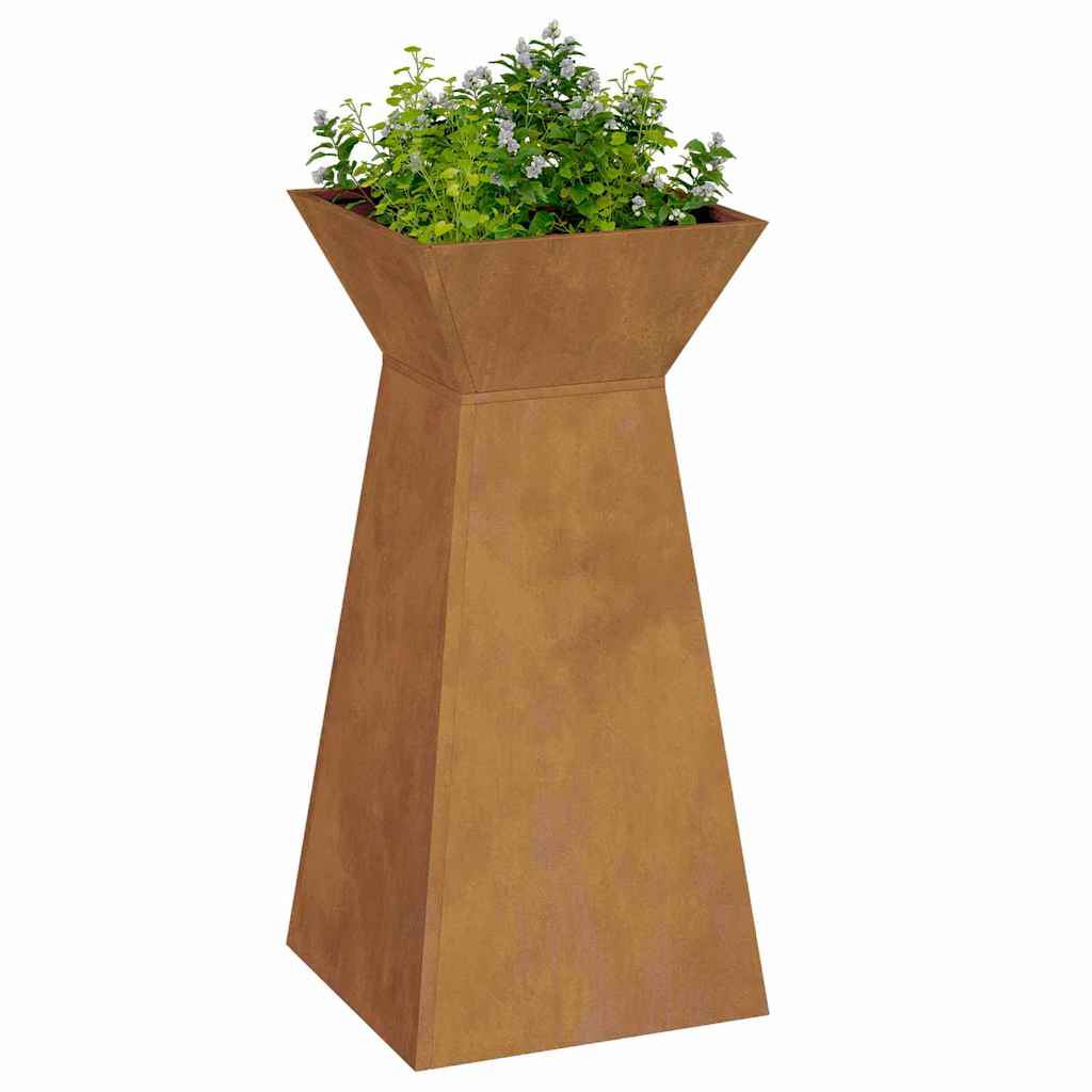 Vaso a Pilastro 2 pcs Argento 35 x 35 x 73 cm Acciaio