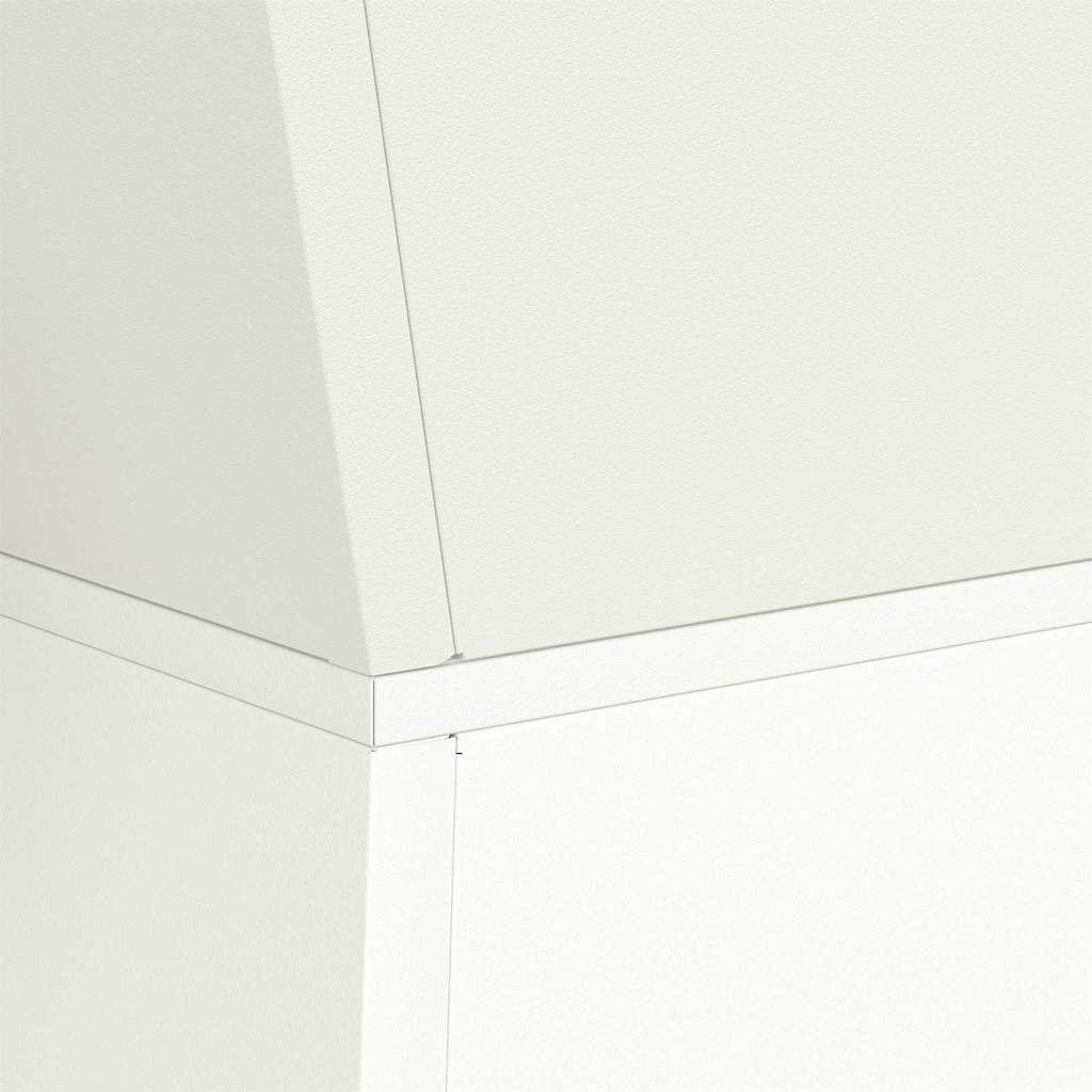 Vaso a Pilastro Bianco 40 x 40 x 100 cm Acciaio
