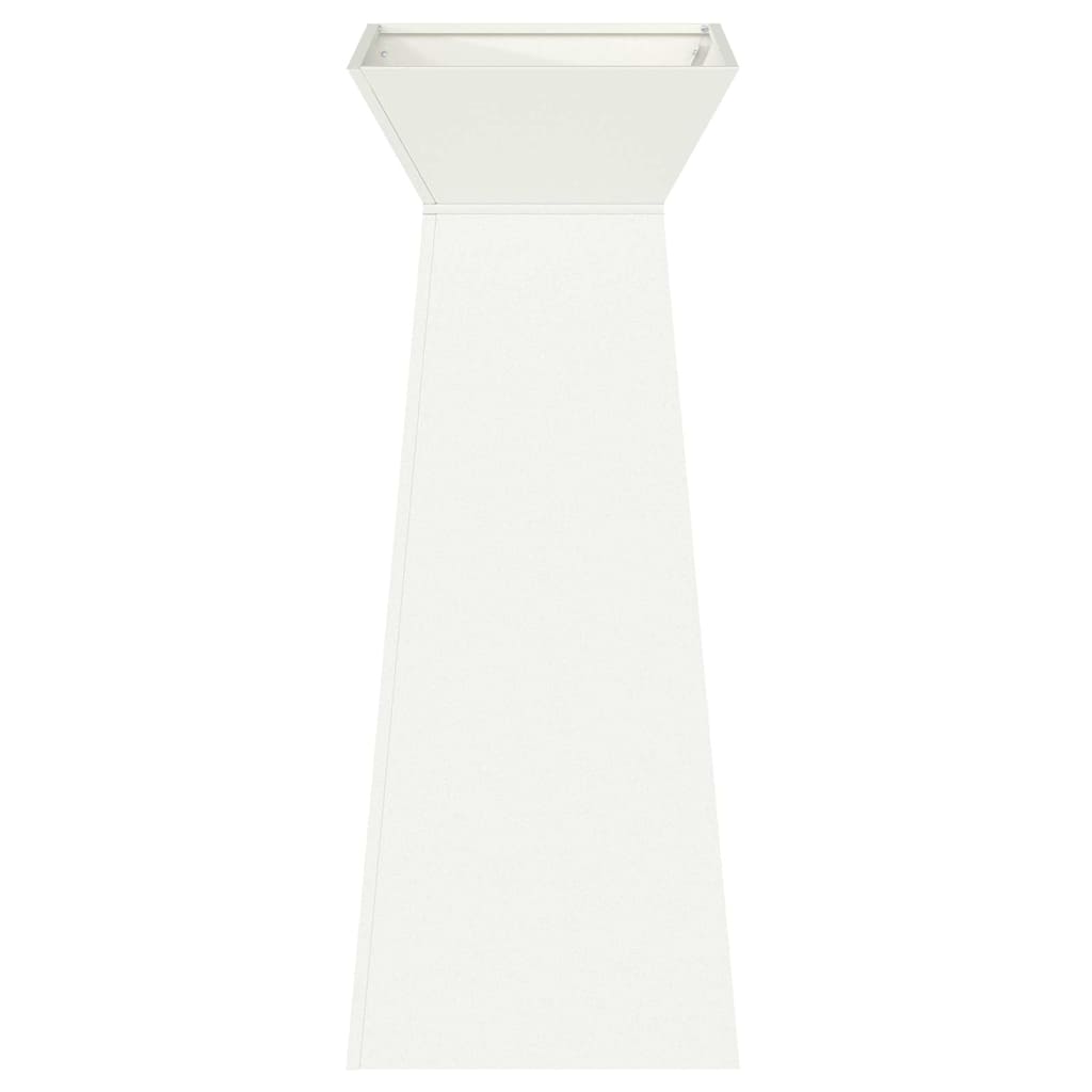 Vaso a Pilastro Bianco 40 x 40 x 100 cm Acciaio