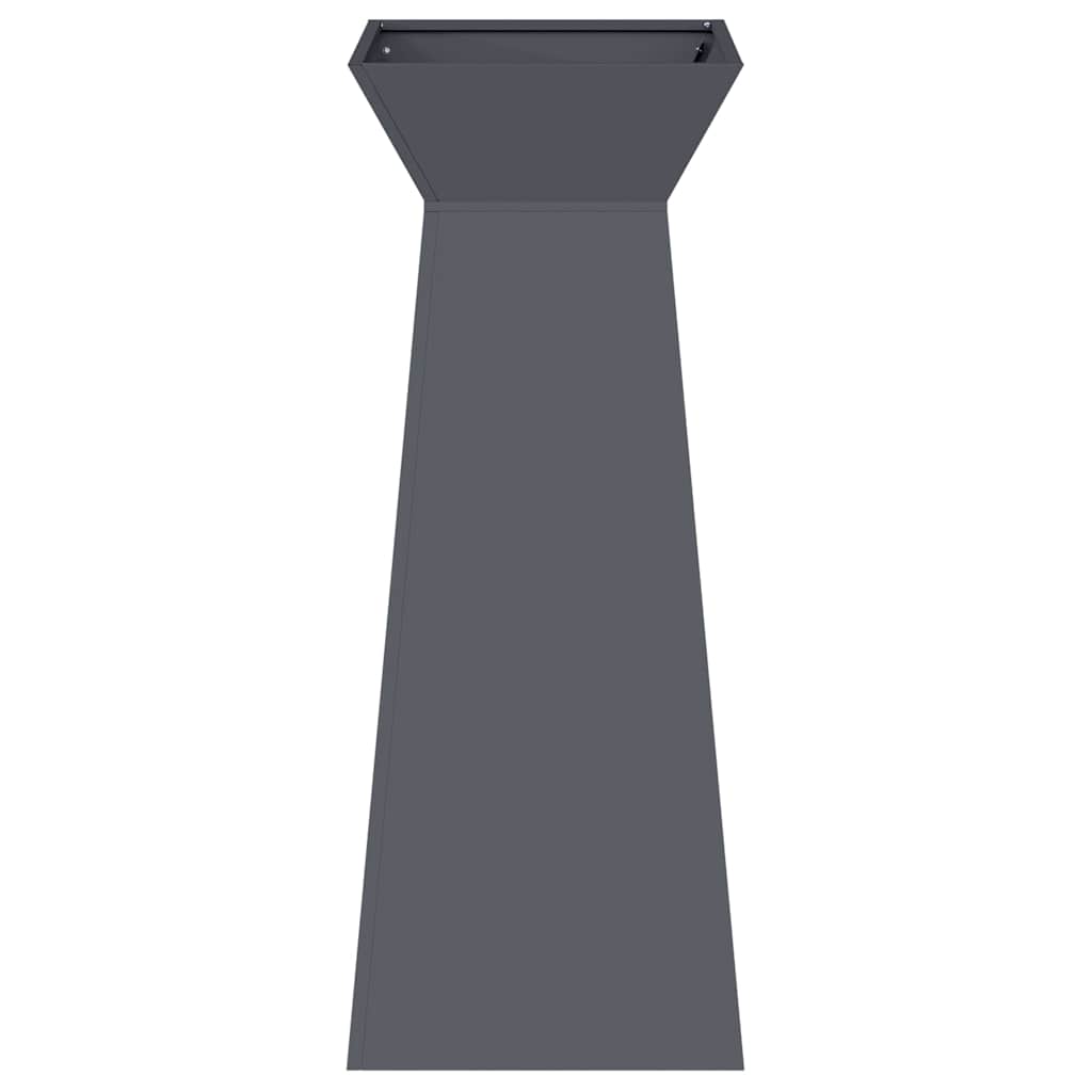Vaso a Pilastro Antracite 40 x 40 x 100 cm Acciaio