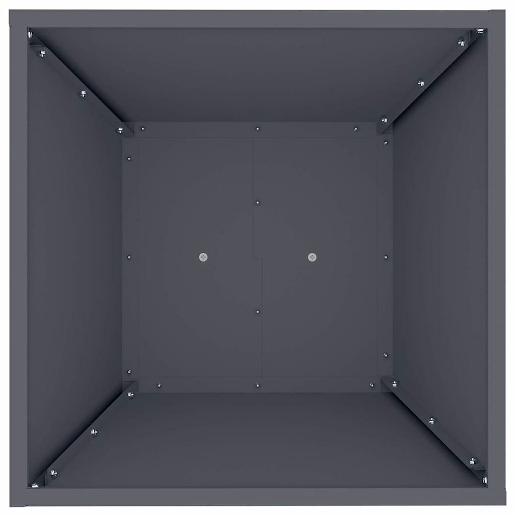 Vaso a Pilastro Antracite 40 x 40 x 100 cm Acciaio