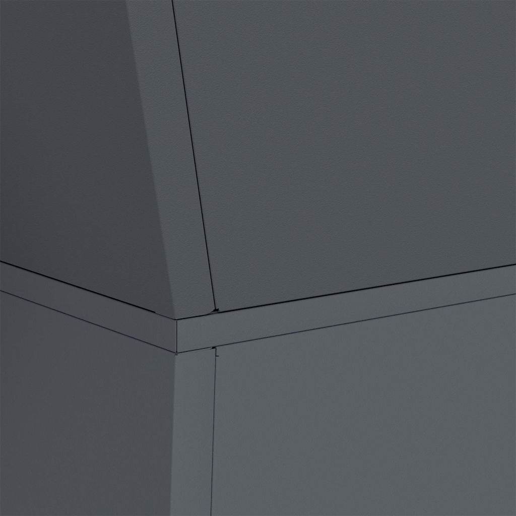 Vaso a Pilastro 2 pcs Antracite 40 x 40 x 100 cm Acciaio