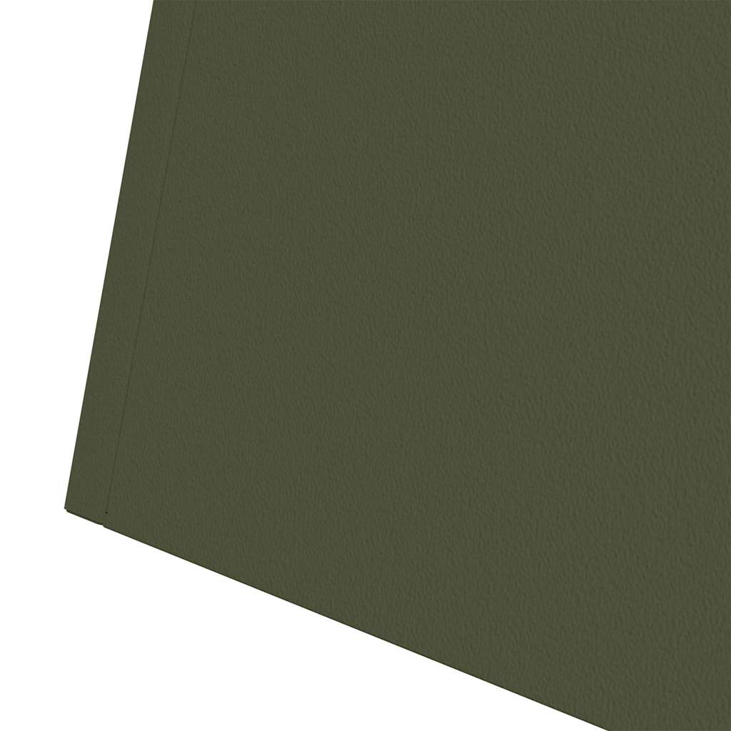 Vaso a Pilastro 2 pcs Oliva 40 x 40 x 100 cm Acciaio