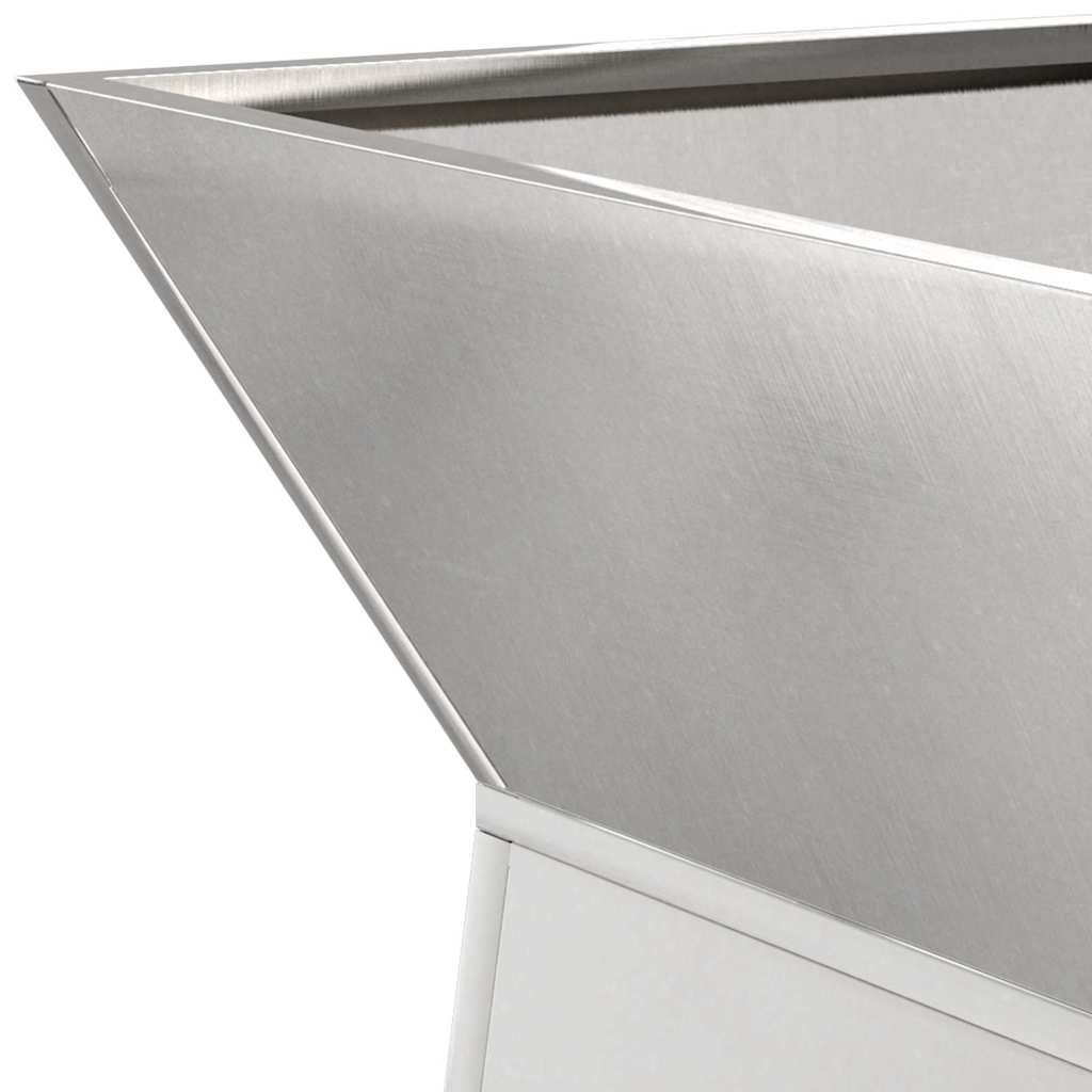 Vaso a Pilastro Argento 40 x 40 x 100 cm Acciaio