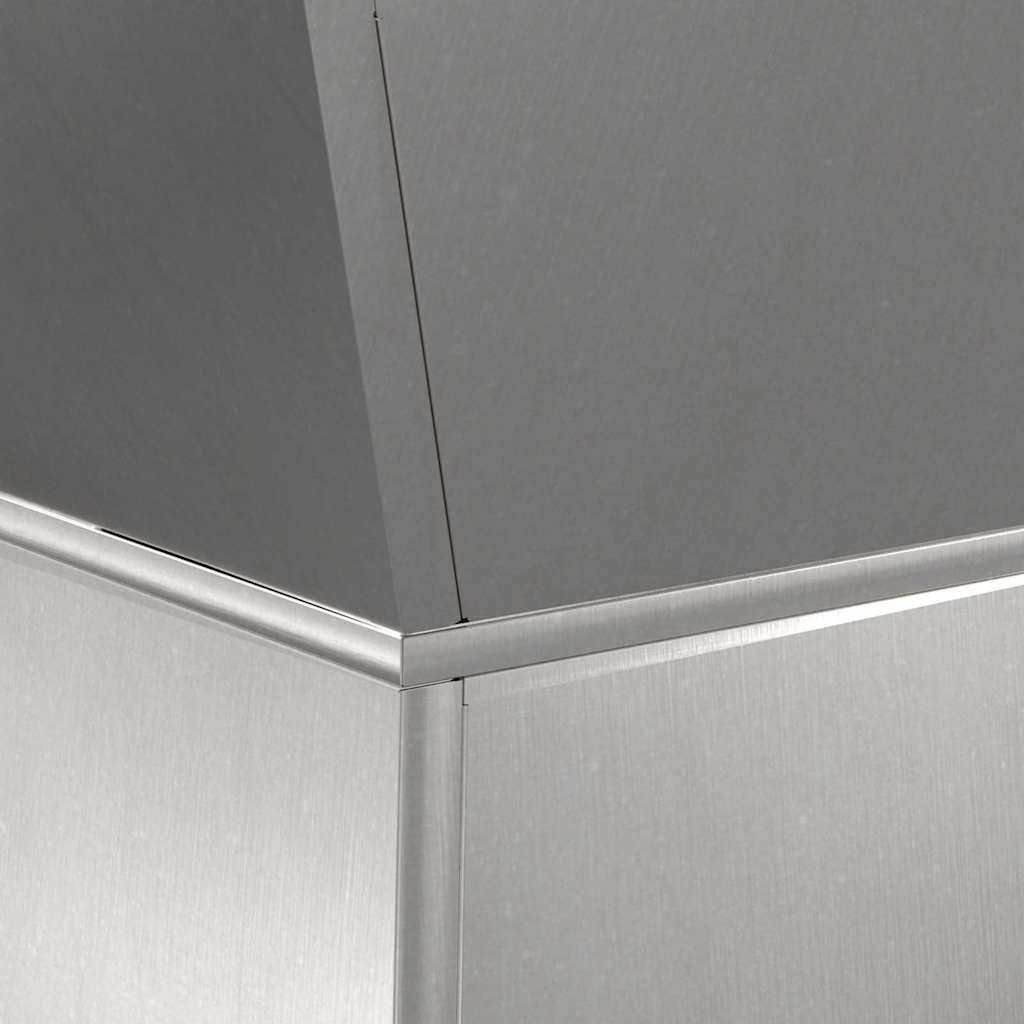 Vaso a Pilastro Argento 40 x 40 x 100 cm Acciaio