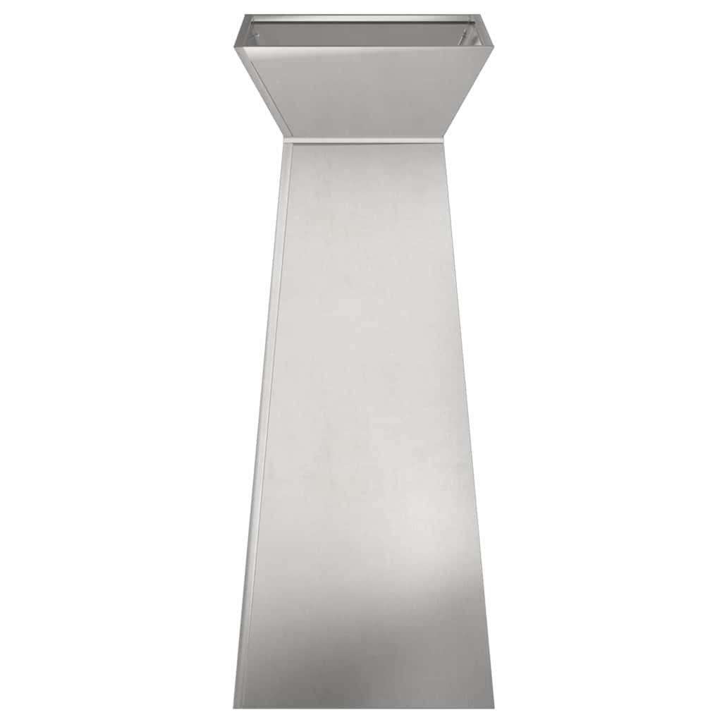 Vaso a Pilastro Argento 40 x 40 x 100 cm Acciaio