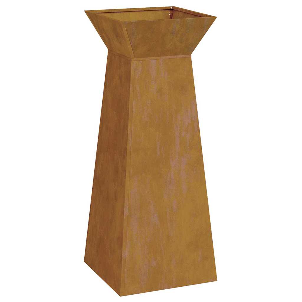 Vaso a Pilastro Argento 40 x 40 x 100 cm Acciaio