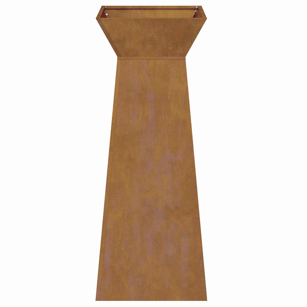 Vaso a Pilastro Argento 40 x 40 x 100 cm Acciaio