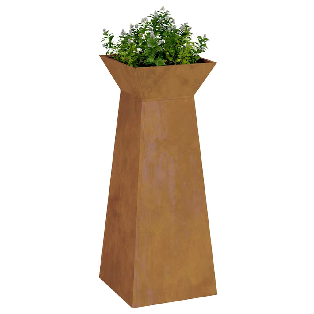 Vaso a Pilastro Argento 40 x 40 x 100 cm Acciaio