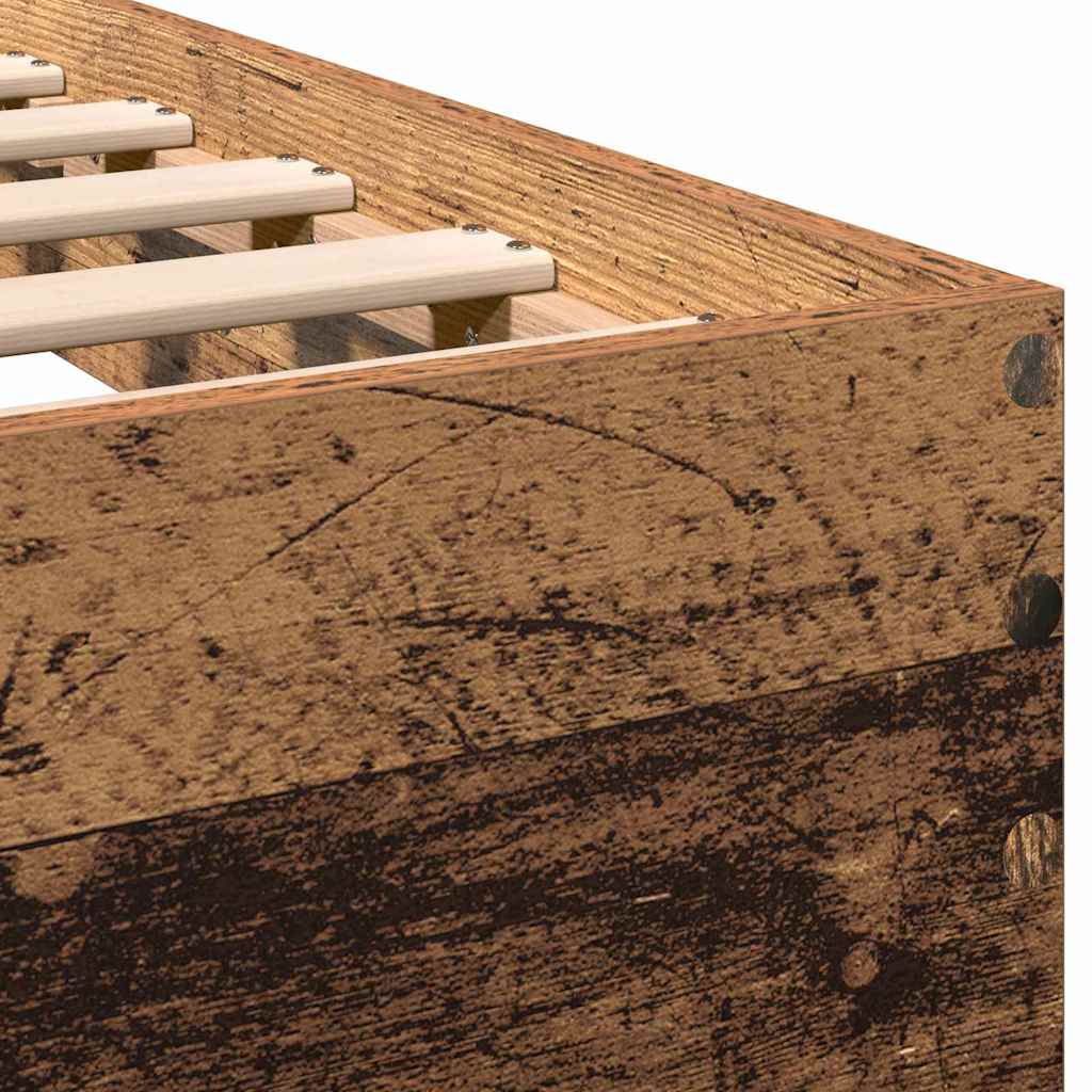 Struttura letto con testata Legno vecchio 100 x 200 cm