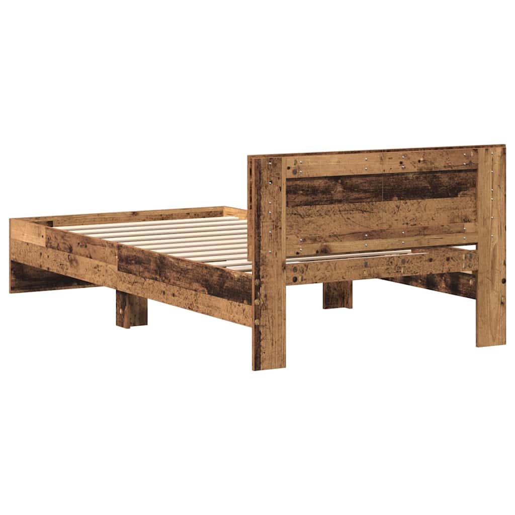 Struttura letto con testata Legno vecchio 100 x 200 cm