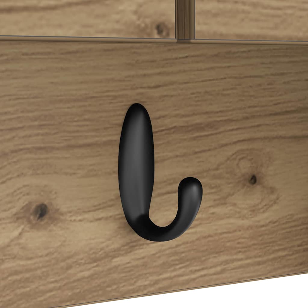 Appendiabiti a muro A parete Rovere artigianale 50 x 20 x 30 cm | homemem39