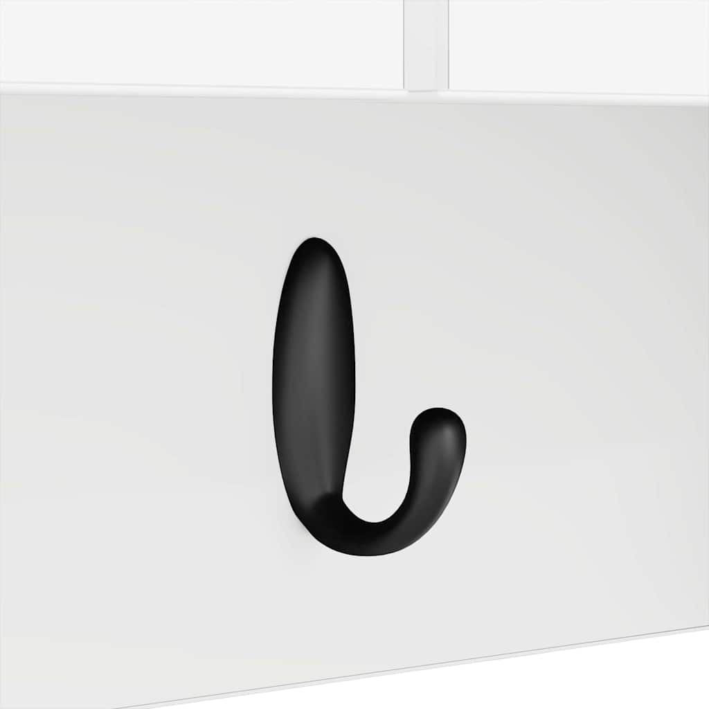 Appendiabiti a muro Bianco 80 x 20 x 30 cm Legno multistrato | homemem39