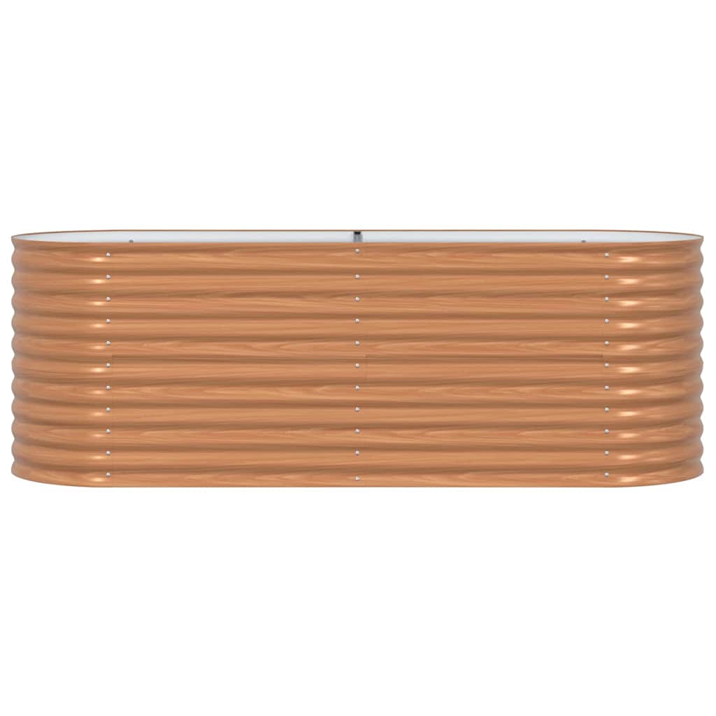 Letto rialzato da giardino Marrone 240 x 80 x 81 cm Acciaio