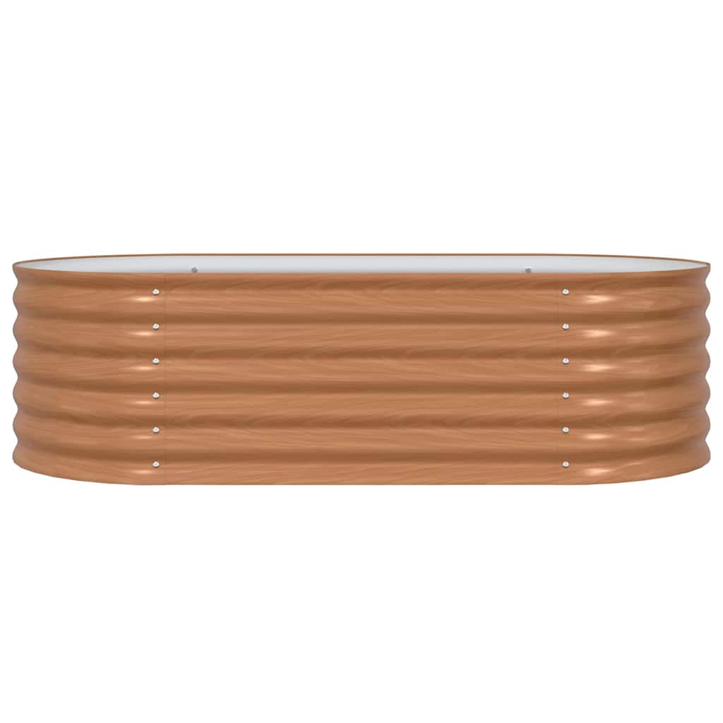 Letto rialzato da giardino Marrone 160 x 80 x 44 cm Acciaio