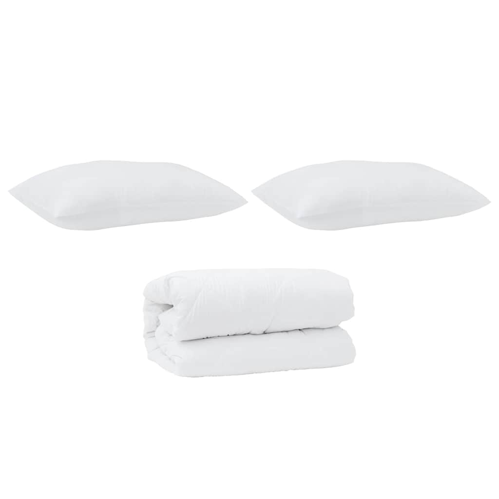 Set di Piumoni con cuscino 2 pcs Bianco 155 x 220 cm Piume