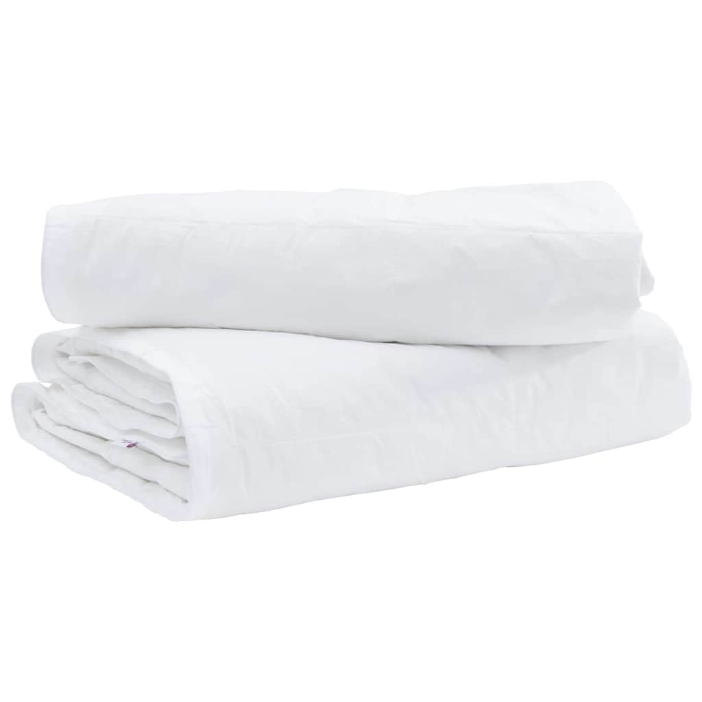 Set di piumini con cuscino 2 pcs Bianco 155 x 200 cm Piume