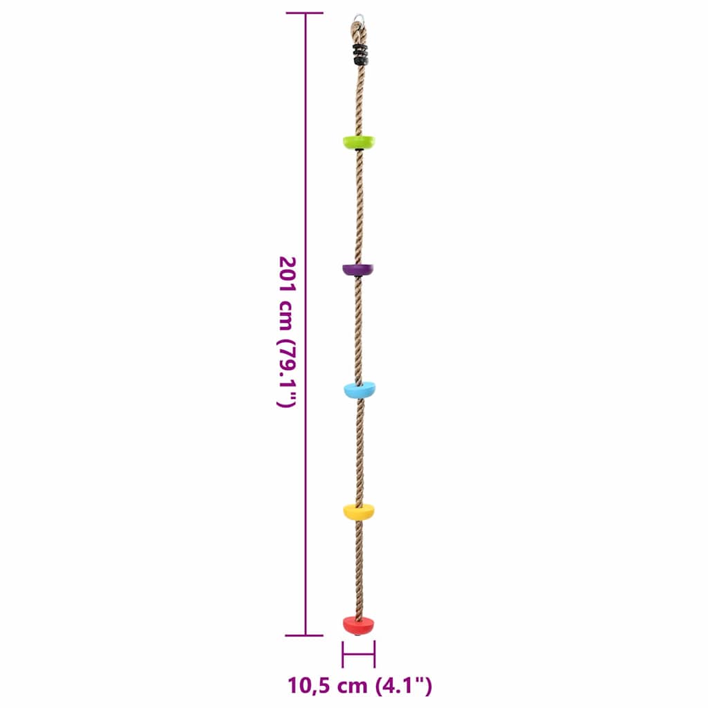 Fune da arrampicata Multicolore 10,5 x 10,5 x 201 cm Poliestere | homemem39