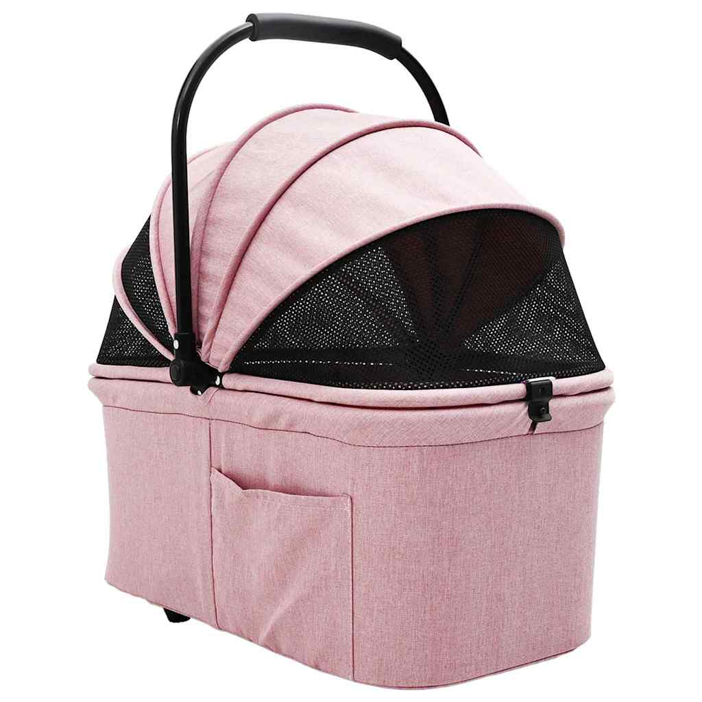 Passeggino pieghevole per animali Rosa 81 x 47 x 99 cm
