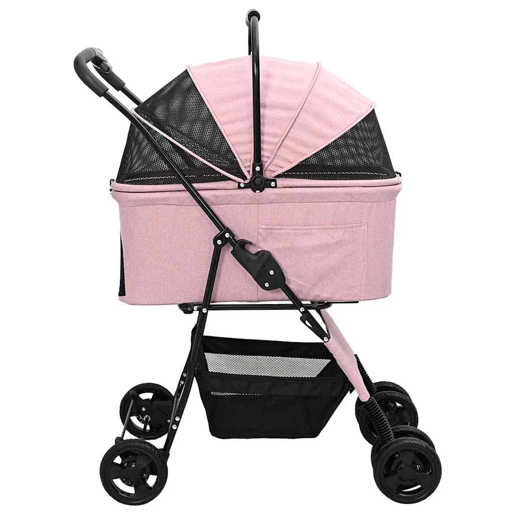 Passeggino pieghevole per animali Rosa 81 x 47 x 99 cm