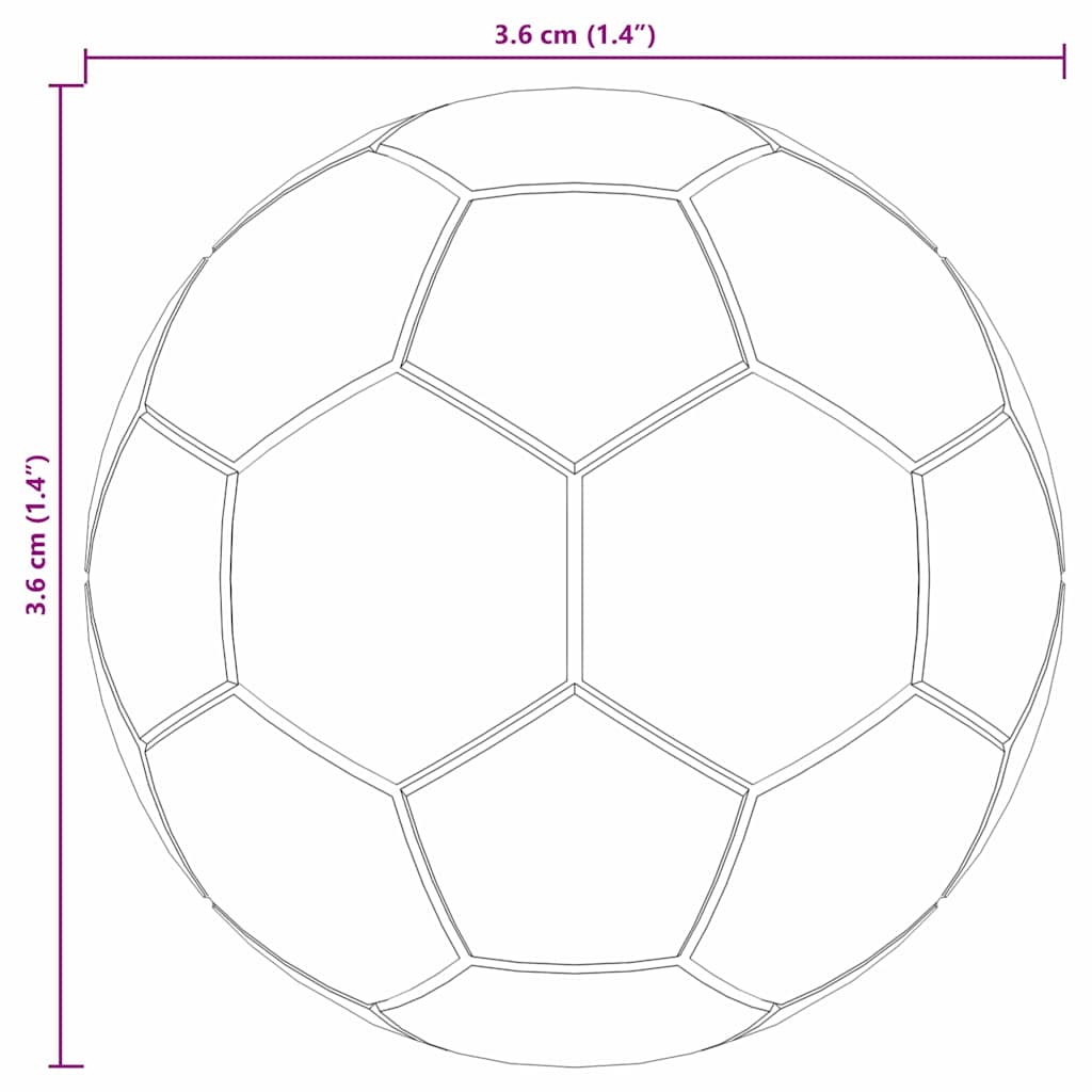 Calcio da Tavolo 12 pcs Bianco 3,6 x 3,6 cm Polipropilene | homemem39