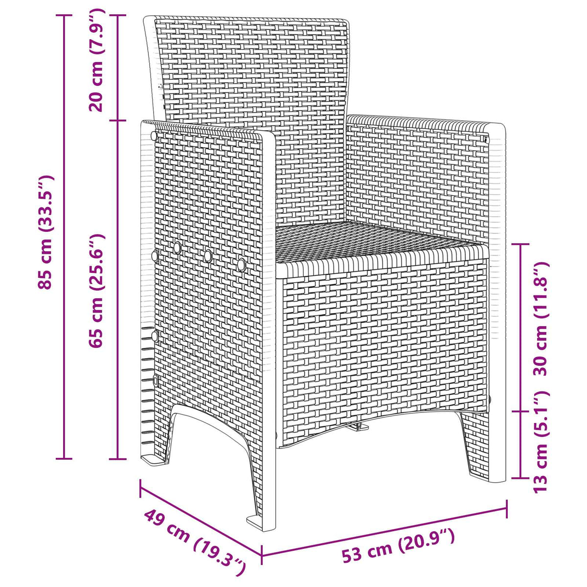 Set da pranzo da giardino con cuscini 15 pz Antracite PP