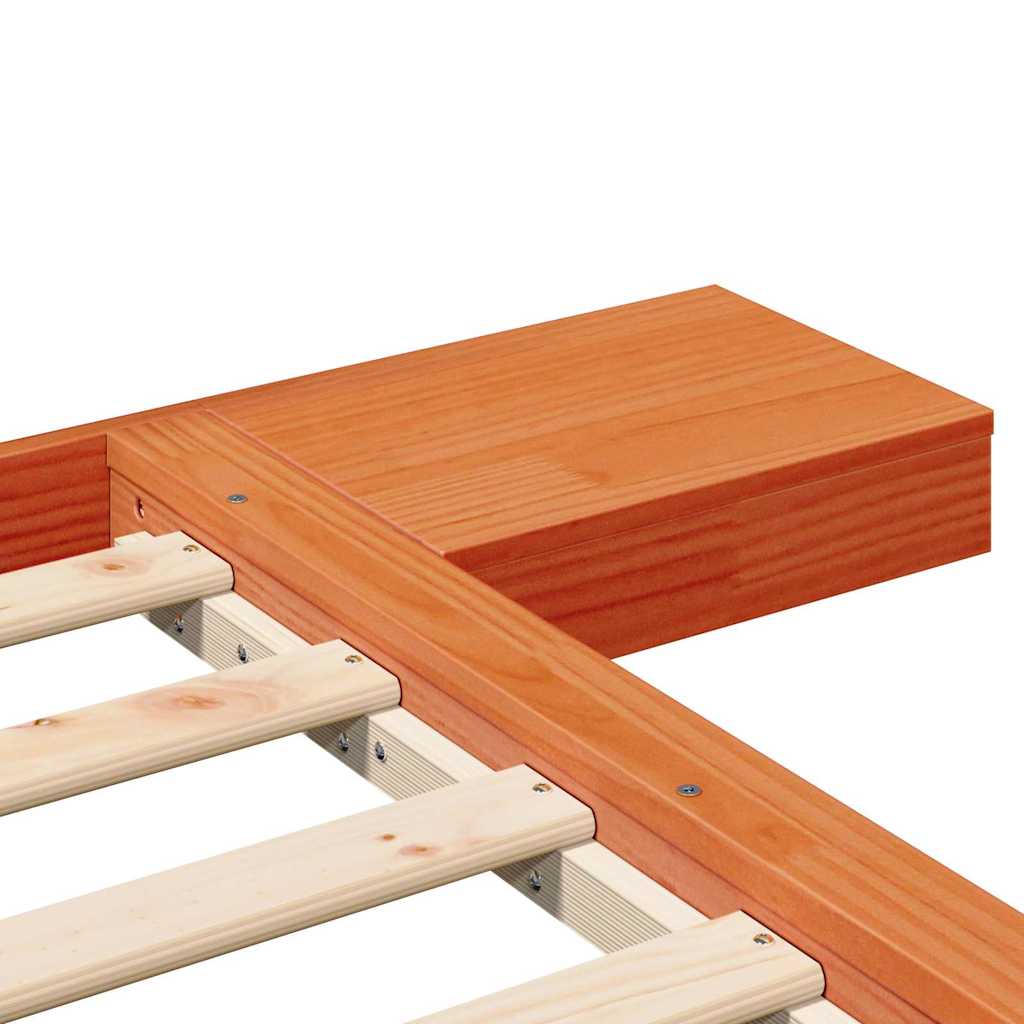 Struttura del letto Marrone 140 x 190 cm legno