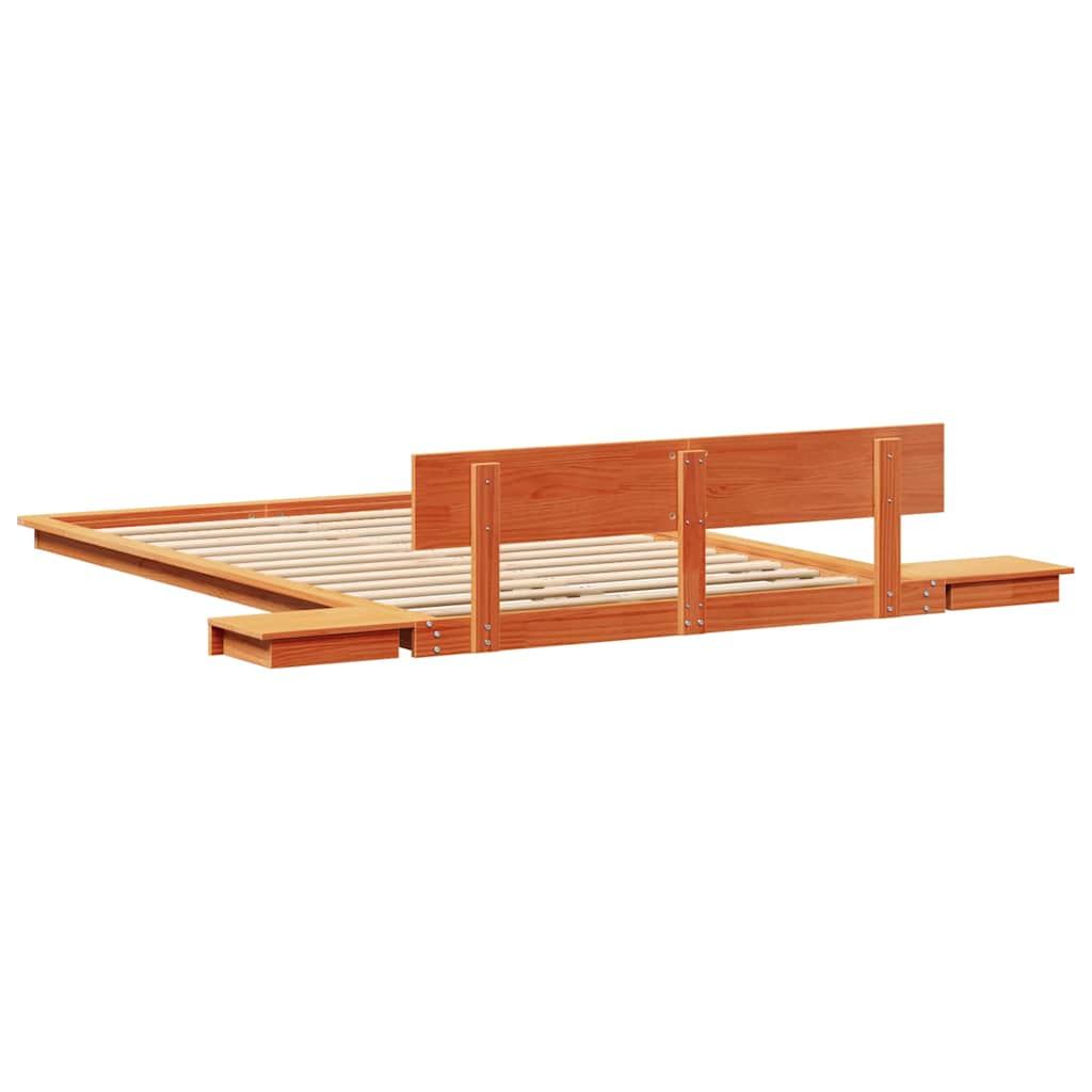 Struttura del letto Marrone 140 x 190 cm legno