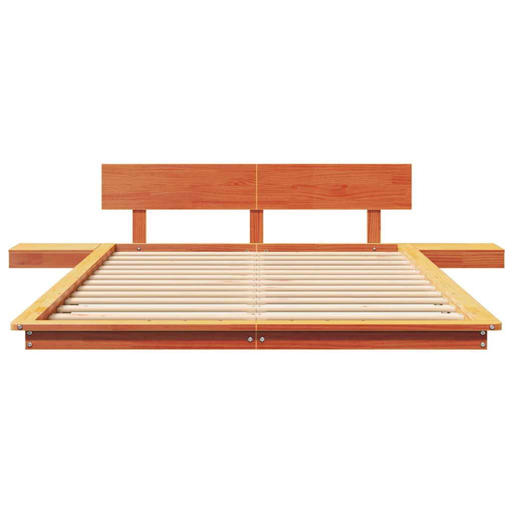 Struttura del letto Marrone 140 x 190 cm legno
