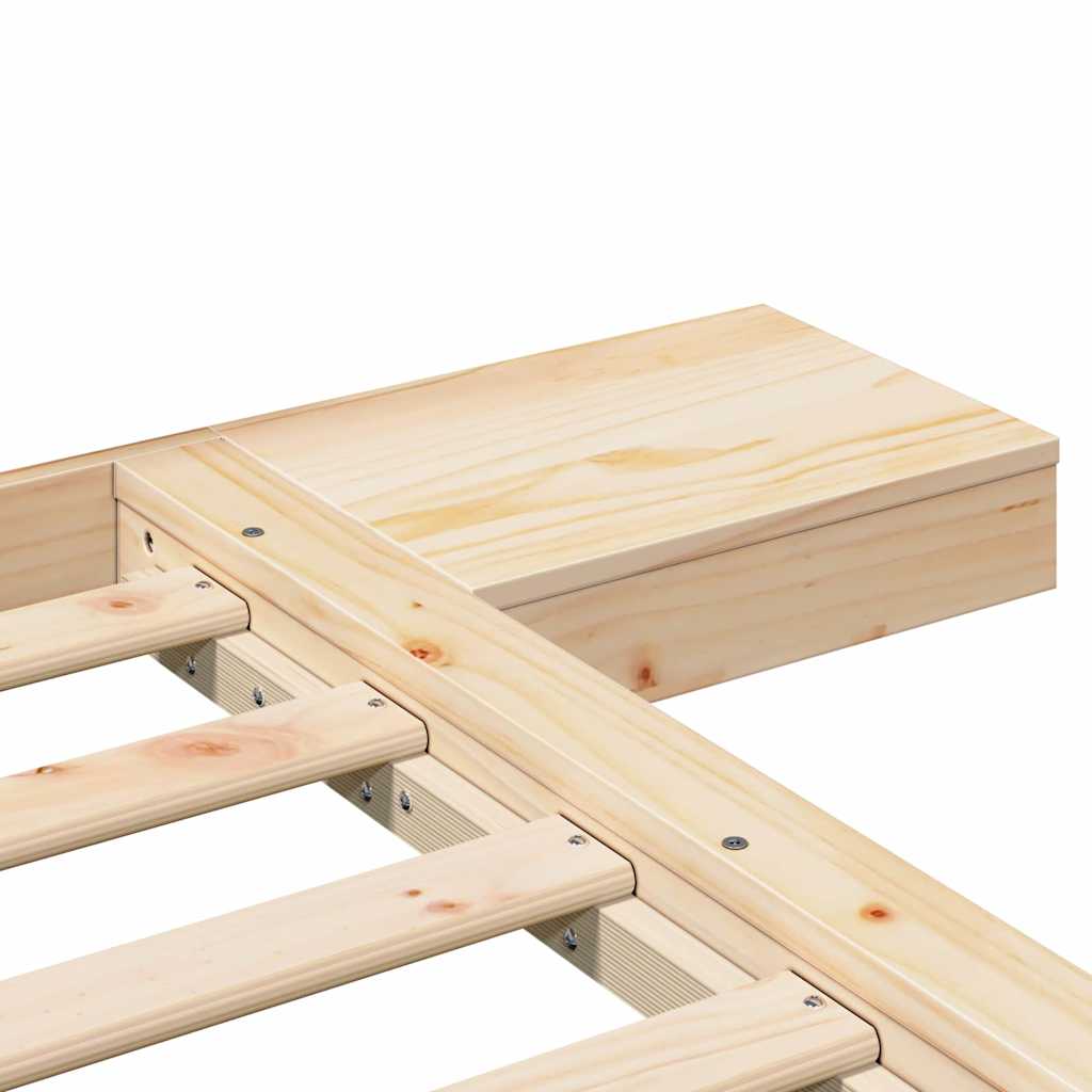 Struttura del letto Marrone 120 x 190 cm legno
