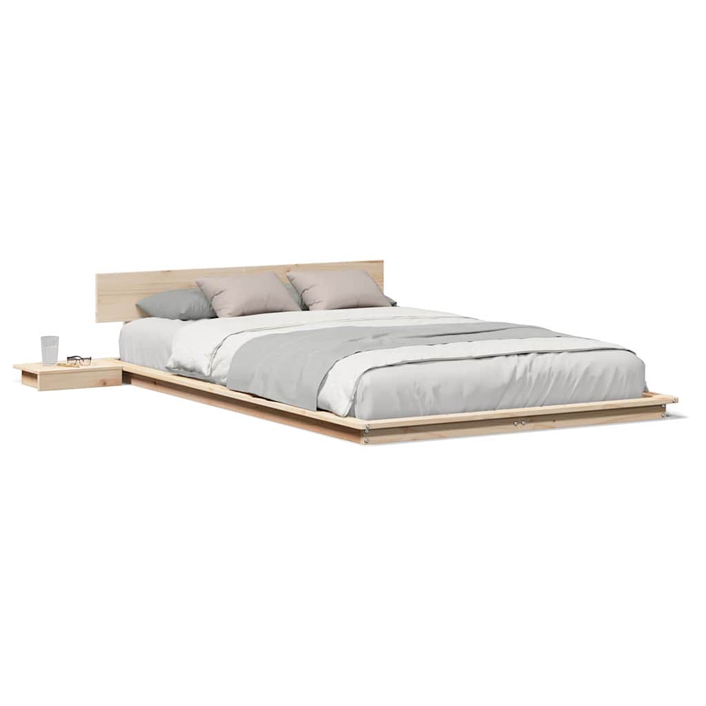 Struttura del letto Marrone 120 x 190 cm legno