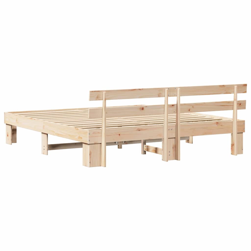Struttura del letto Marrone 180 x 200 cm Legno massello di pino