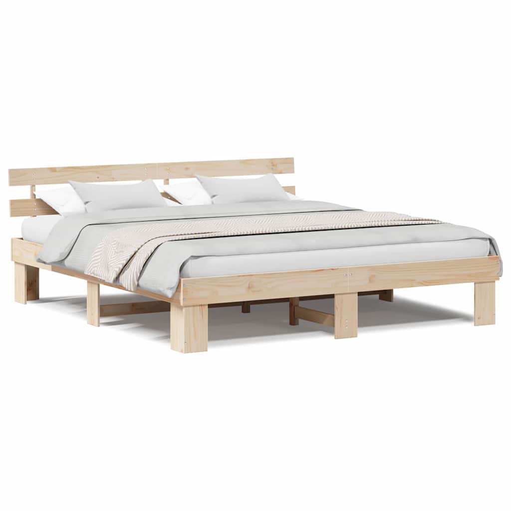 Struttura del letto Marrone 180 x 200 cm Legno massello di pino