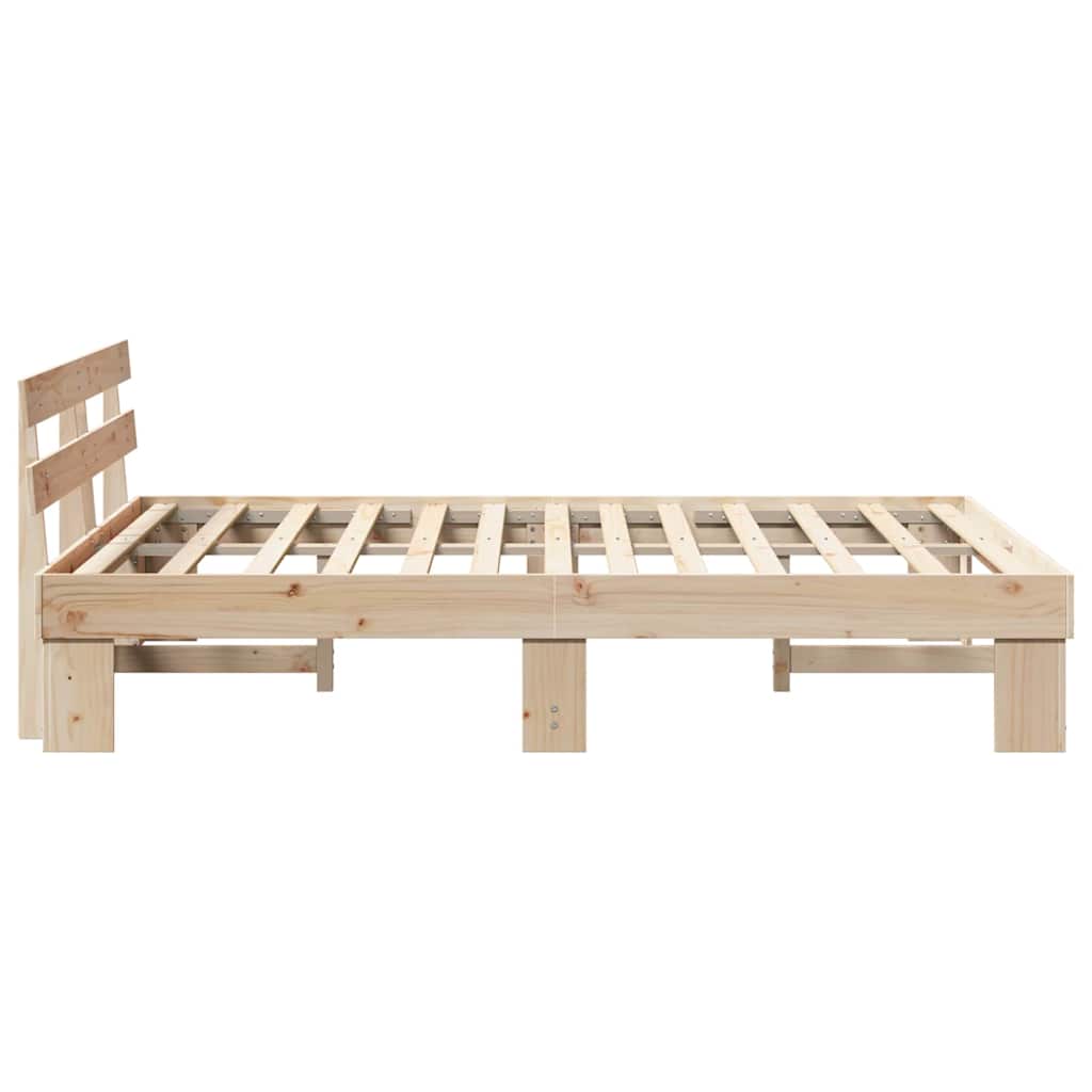 Struttura del letto Marrone 140 x 200 cm Legno massello di pino
