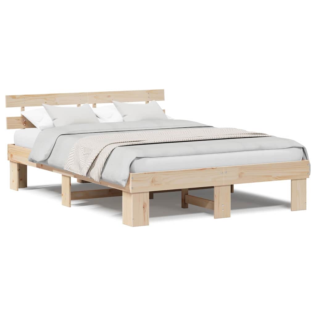 Struttura del letto Marrone 140 x 200 cm Legno massello di pino