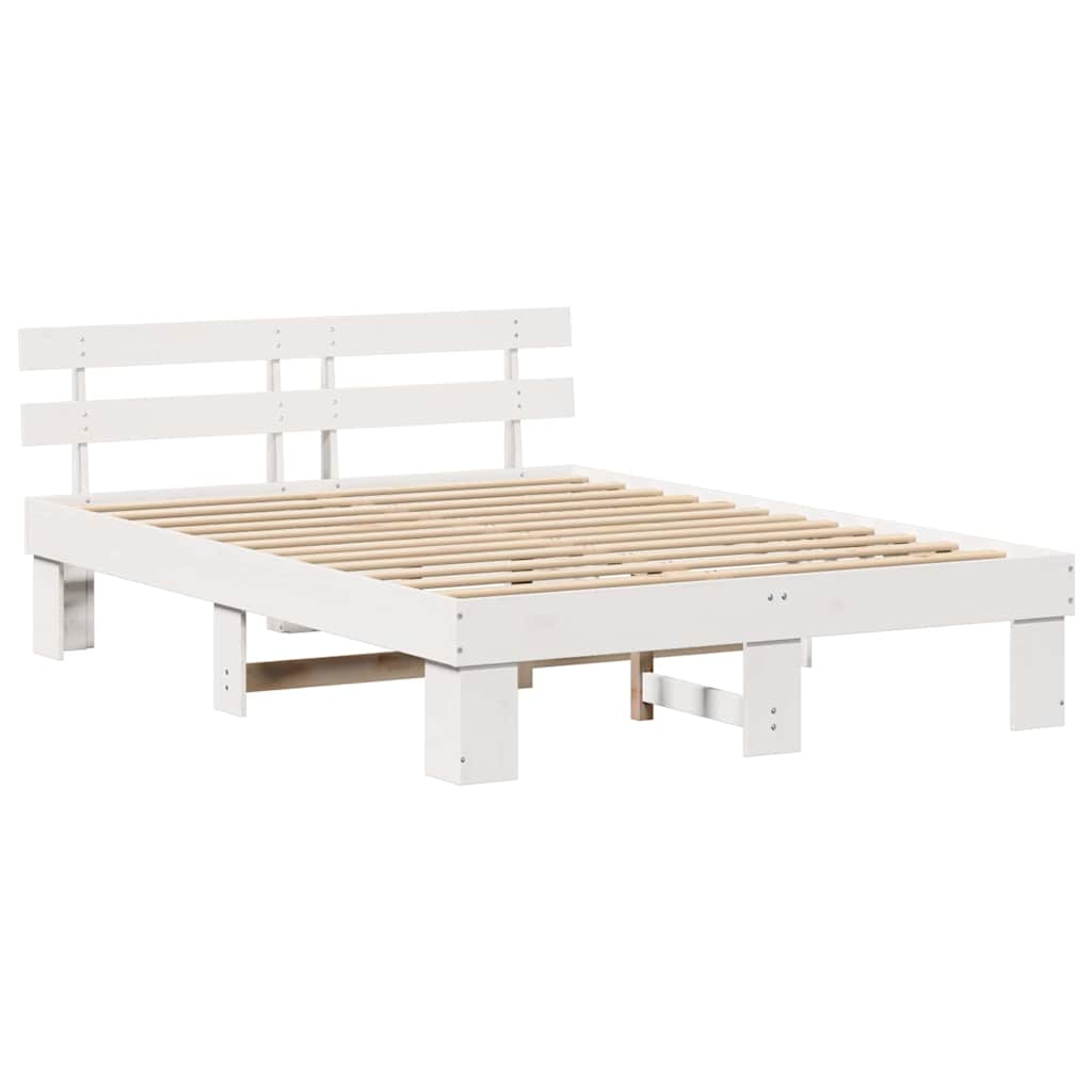 Struttura del letto Bianco 140 x 200 cm Legno massello di pino