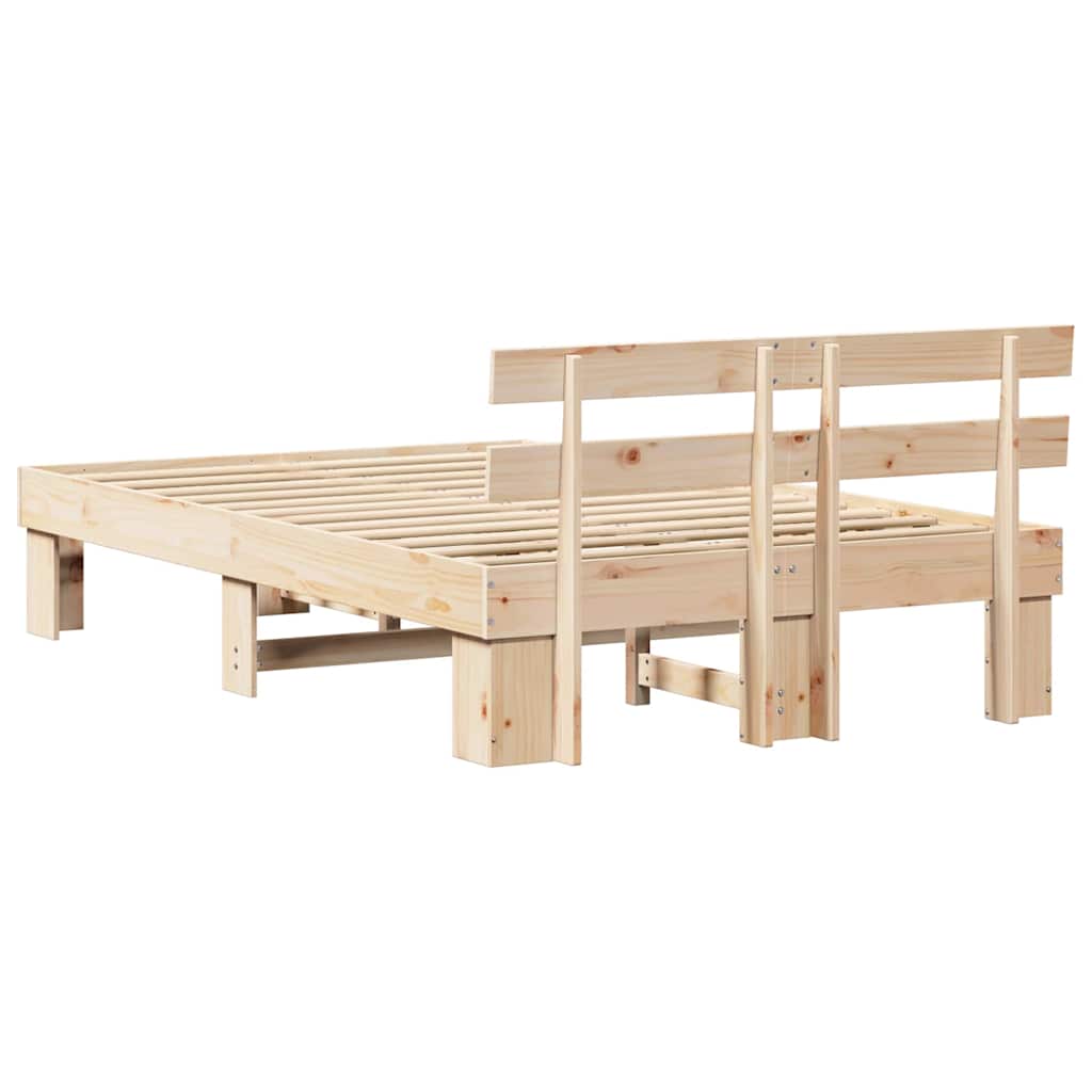 Struttura del letto Marrone 140 x 190 cm Legno massello di pino