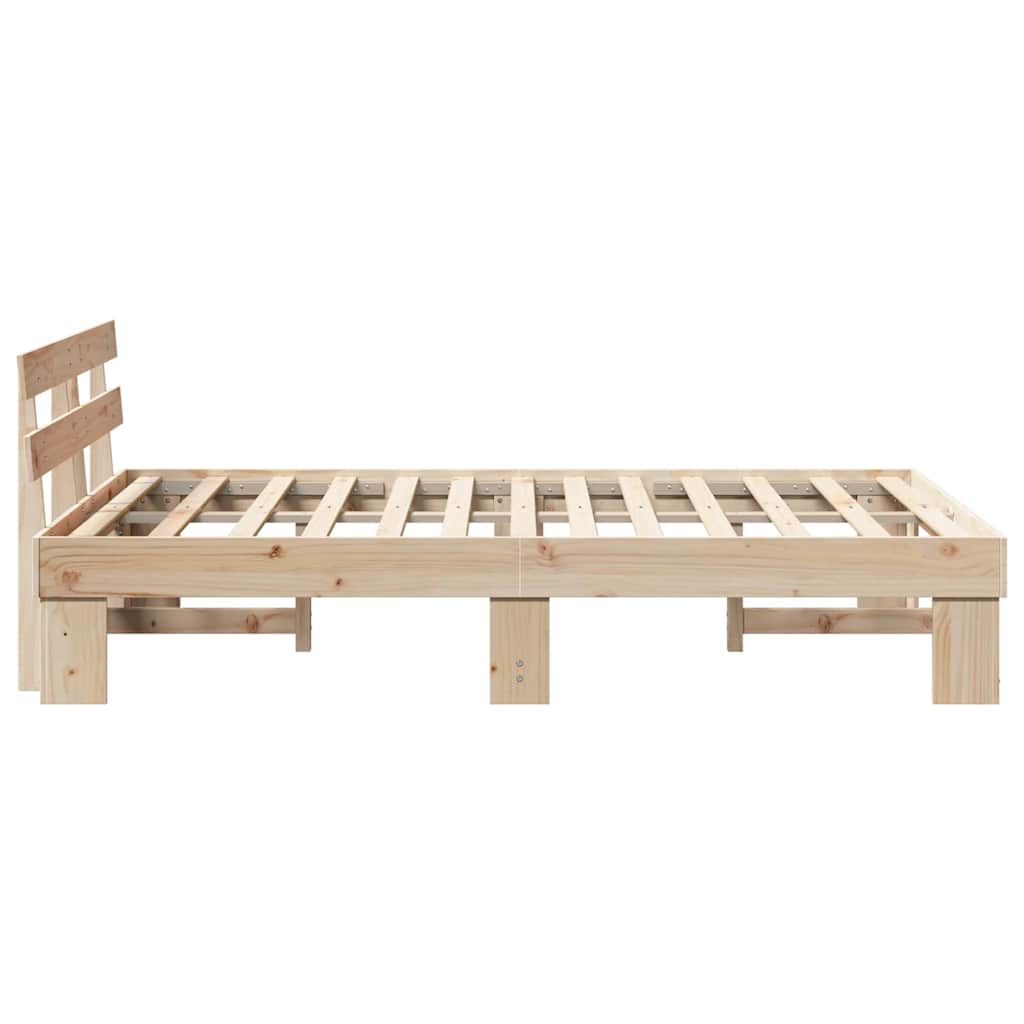 Struttura del letto Marrone 140 x 190 cm Legno massello di pino