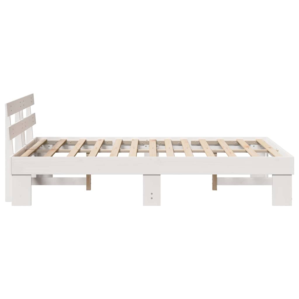 Struttura del letto Bianco 135 x 190 cm Legno massello di pino