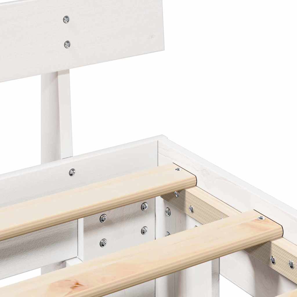 Struttura del letto Bianco 100 x 200 cm Legno massello di pino