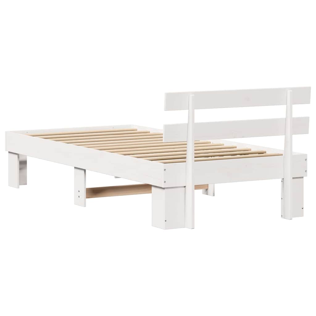 Struttura del letto Bianco 100 x 200 cm Legno massello di pino