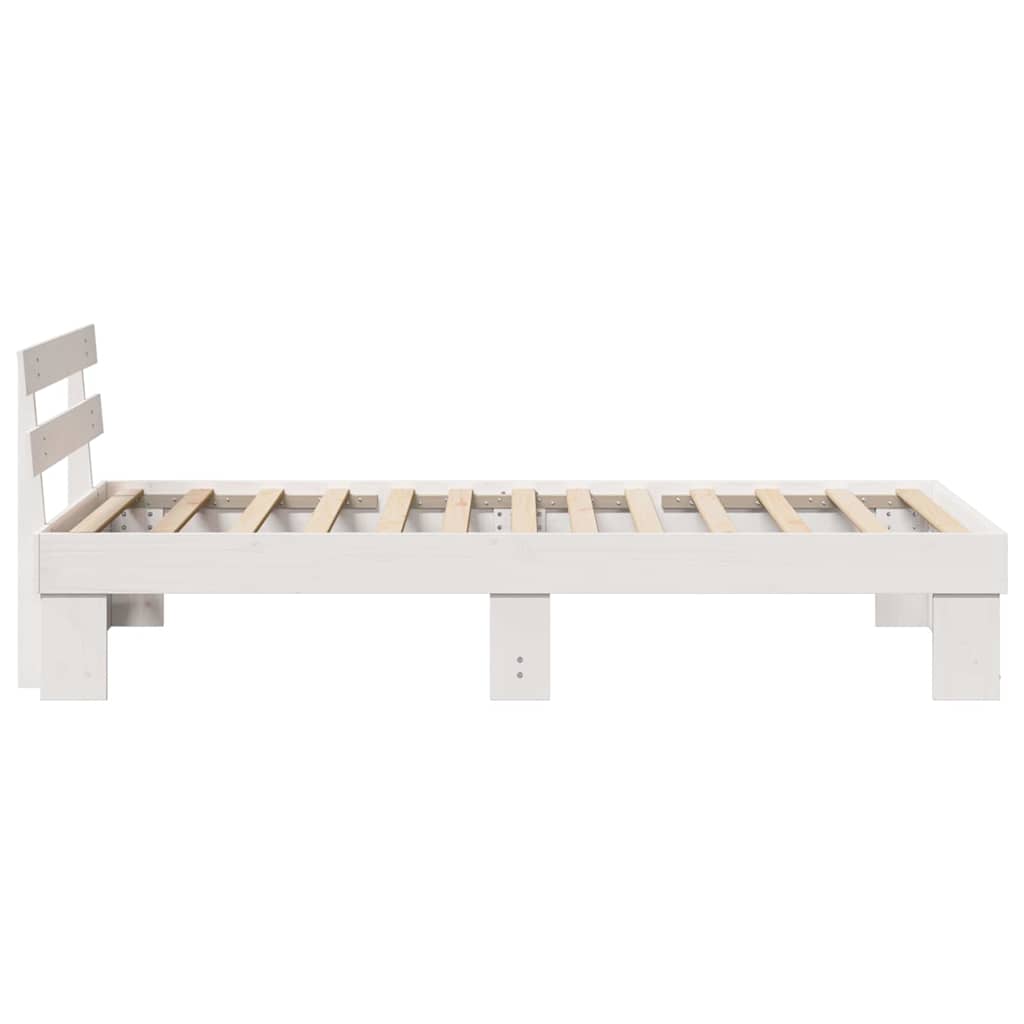 Struttura del letto Bianco 100 x 200 cm Legno massello di pino