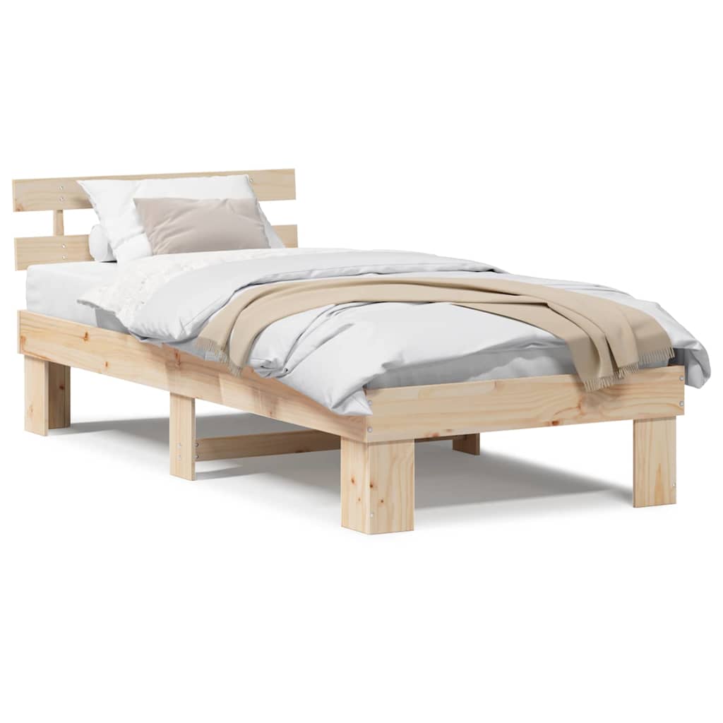 Struttura del letto Marrone 90 x 200 cm Legno massello di pino