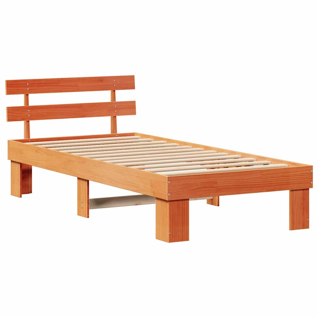 Struttura del letto Marrone 80 x 200 cm Legno massello di pino